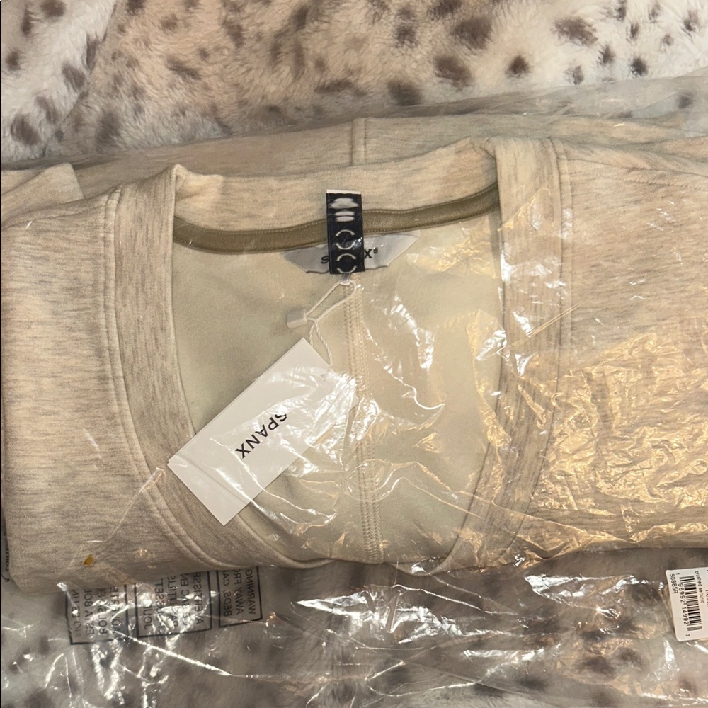 SPANX Light Beige V-Neck Sweater